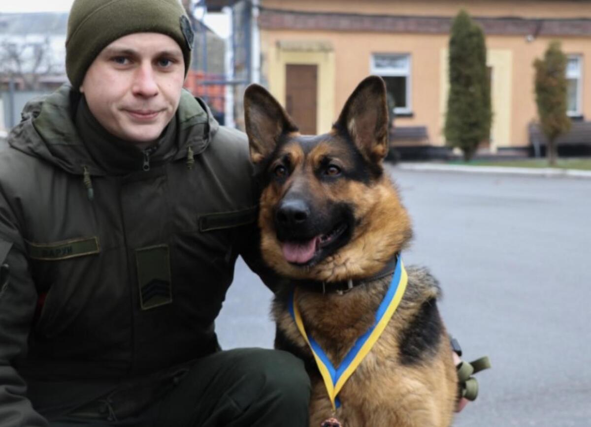 Медаллю «За віддану службу» нагородили службового собаку Берту