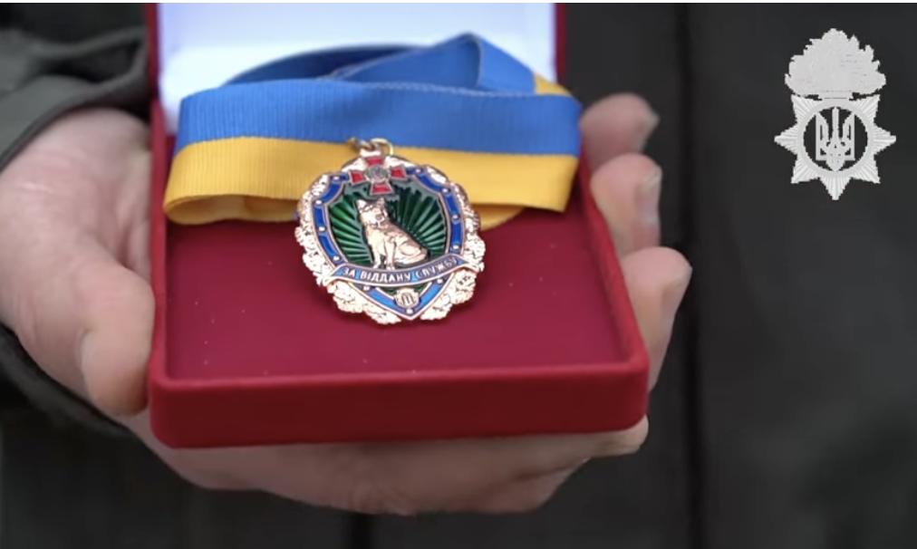 Медаль за пошук загиблих під завалами отримала службова собака