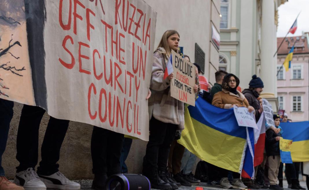 У Чехії відбувся мітинг із закликом виключити росію з ради безпеки