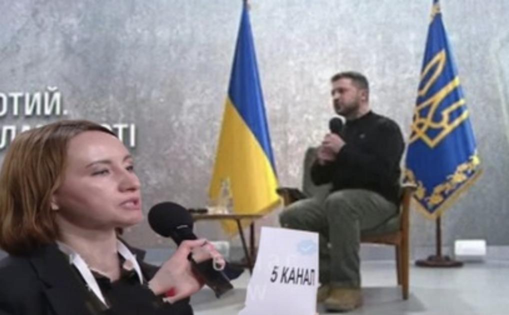 Між Володимиром Зеленським та журналісткою «5 каналу» стався конфлікт
