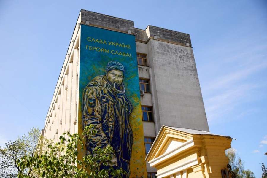 У столиці з’явився мурал із зображенням розстріляного росіянами Олександра Мацієвського