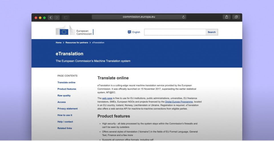 До системи перекладів Єврокомісії eTranslation офіційно внесли українську мову – Мінцифри