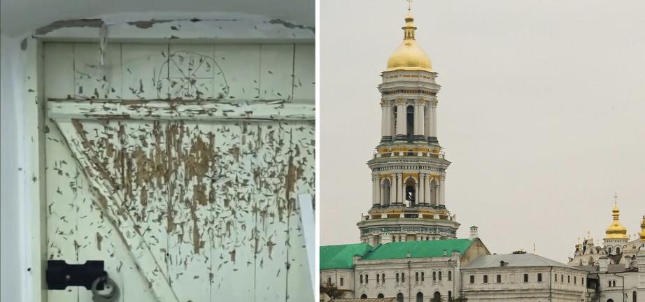 Стало відомо, як охорона УПЦ МП використовувала старовинні двері у Києво-Печерській лаврі
