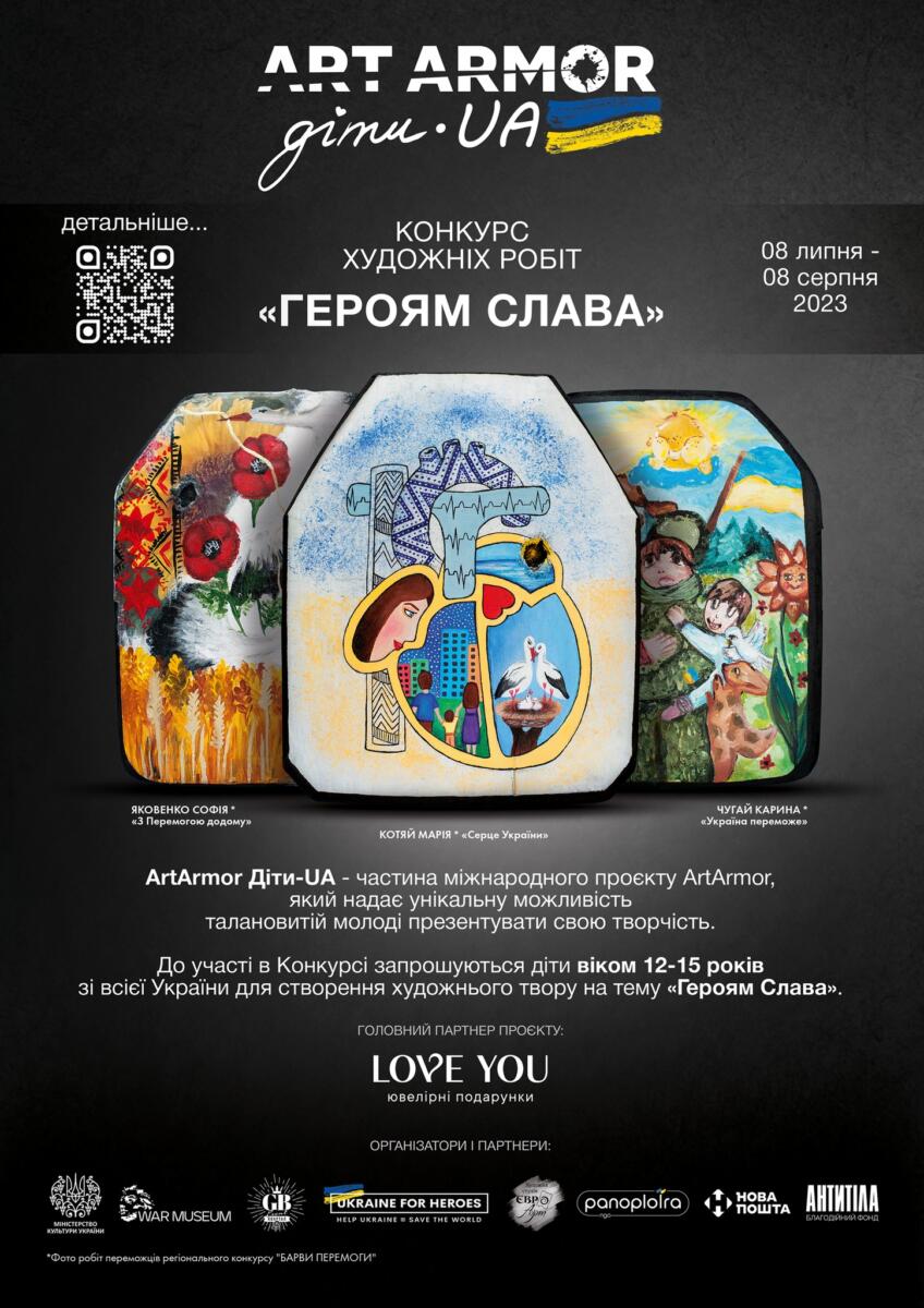 Українських підлітків запрошують долучитися до конкурсу малюнків для бронеплит
