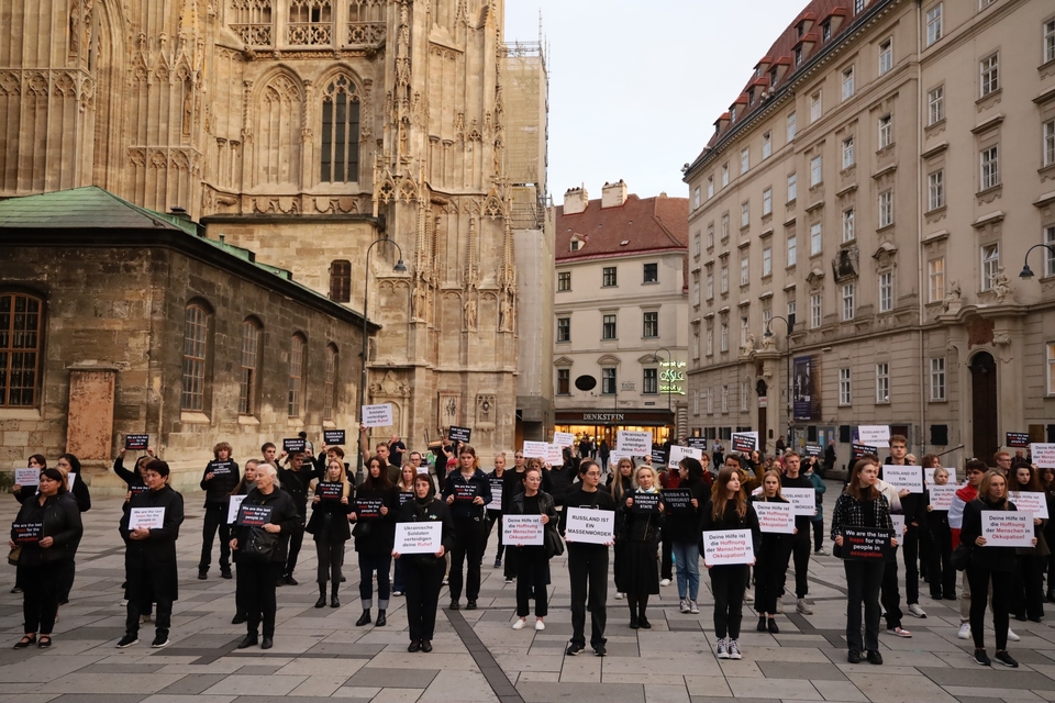 У Відні відбулась акція протесту проти російського терору в Україні