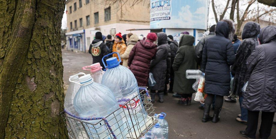 На окупованій частині Донецької області спостерігається гострий дефіцит питної води – спротив
