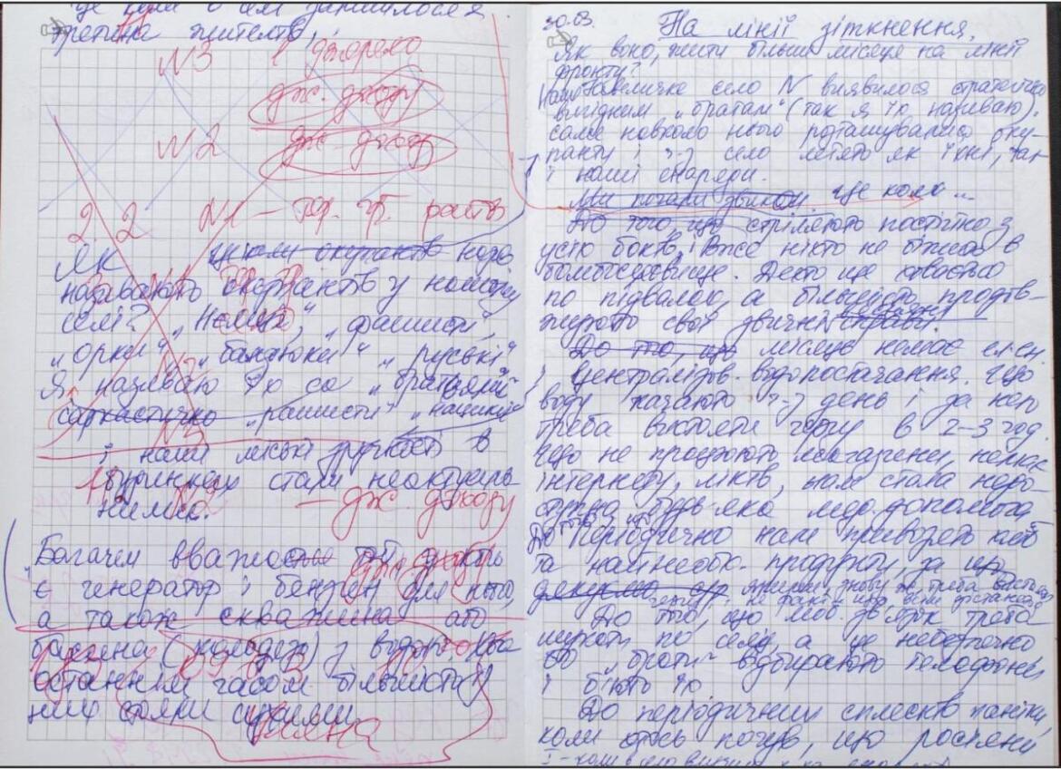Київський музей отримав щоденник окупації від мешканки Херсонщини