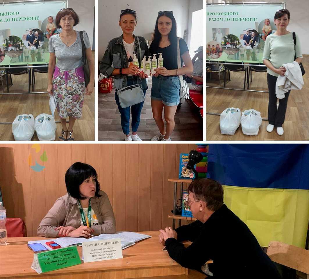 Переселенці з Луганщини за тиждень отримали понад 2 тисячі безкоштовних продуктових наборів