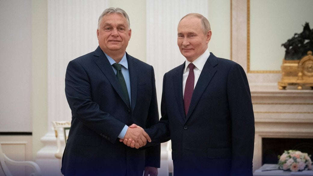 Зустріч Путіна та Орбана показали в карикатурі