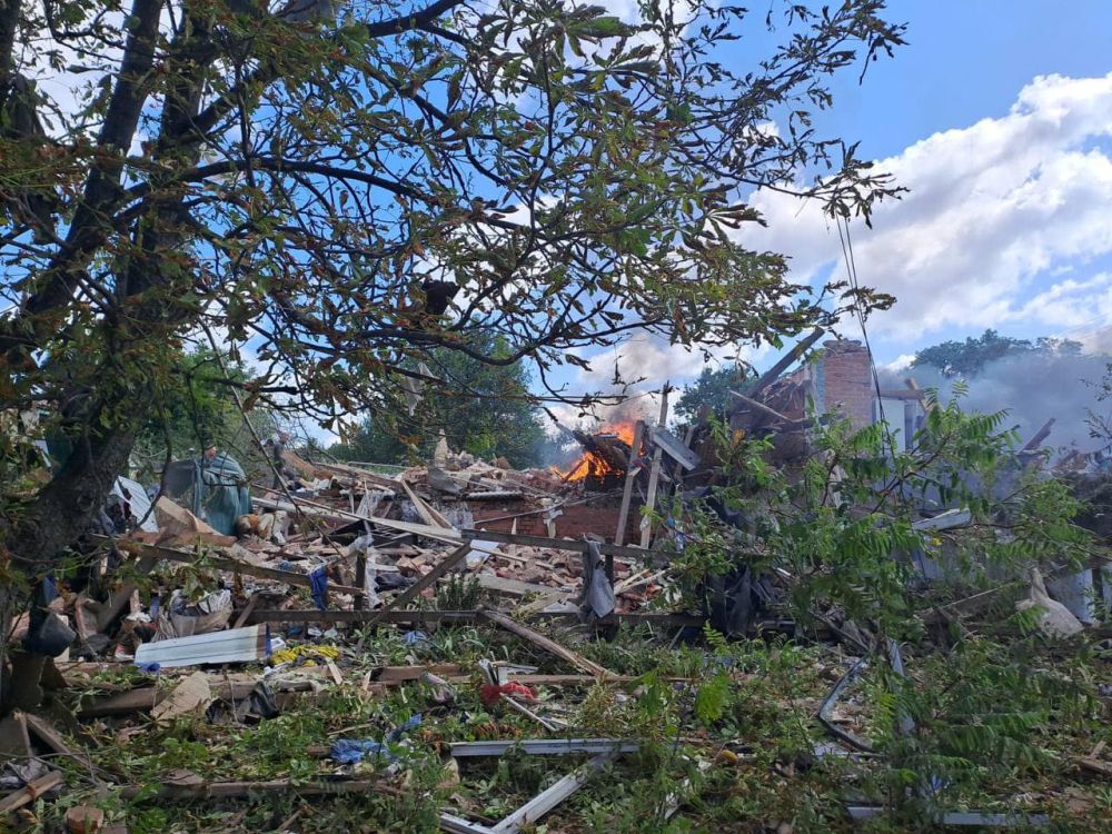 Внаслідок російських обстрілів на Харківщині спалахнула суха трава на площі 2 гектари