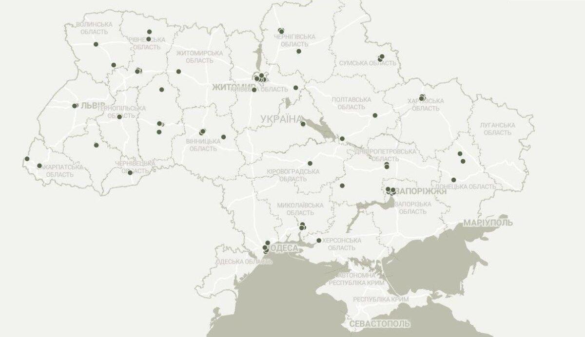В Україні з’явилась мапа вулиць, які названі на честь українських захисників