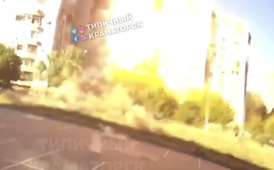 У мережі показали момент прильоту по Краматорську 25 вересня