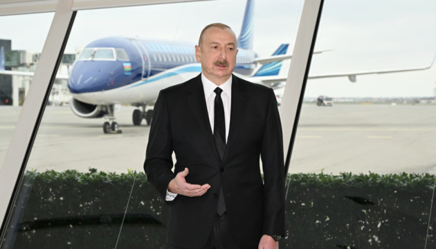 «Літак був збитий Росією»: Алієв зробив заяву щодо збитого літака Azerbaijan Airlines