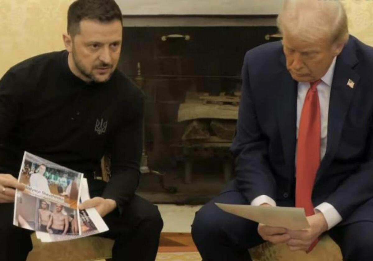 Під час зустрічі з Трампом Зеленський показав знімки українців до і після полону