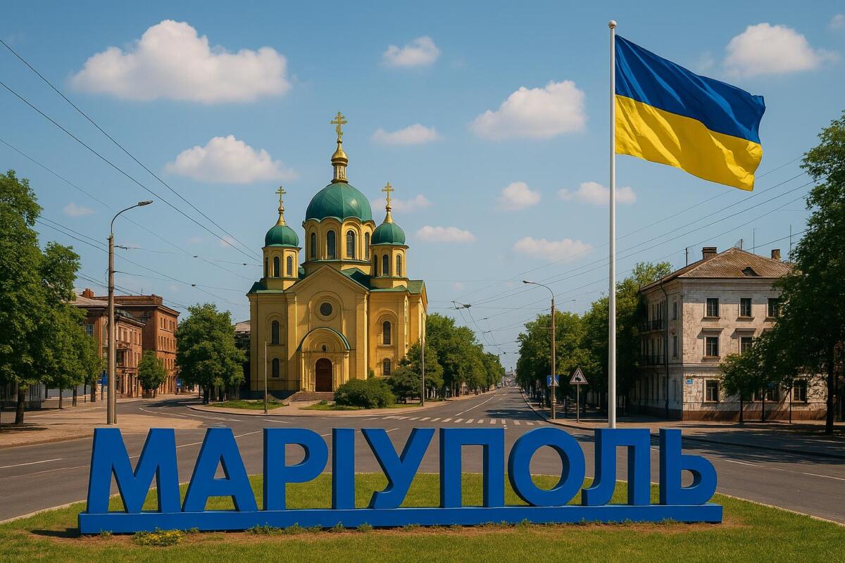 Жінка з українським прапором вийшла на вулицю окупованого Маріуполя
