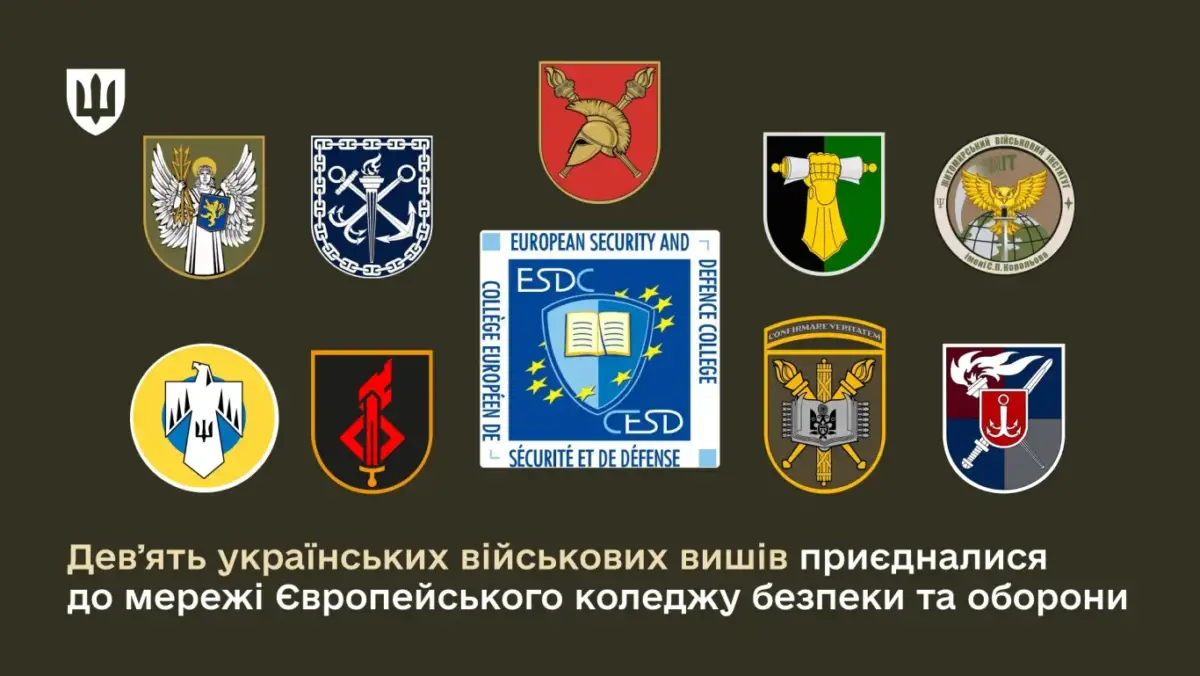 Військова освіта України зближуються з Європою: дев’ять вишів долучилися до коледжу безпеки та оборони