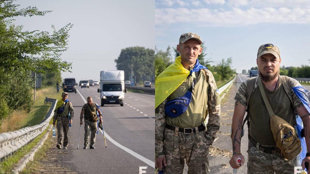 Його шлях — заради інших: ветеран збирає кошти для ЗСУ, долаючи сотні кілометрів на милицях