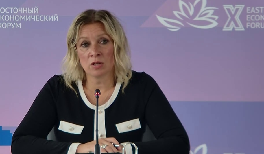 Марія Захарова обурюються, що під санкції ЄС потрапили чотири російські пропагандисти