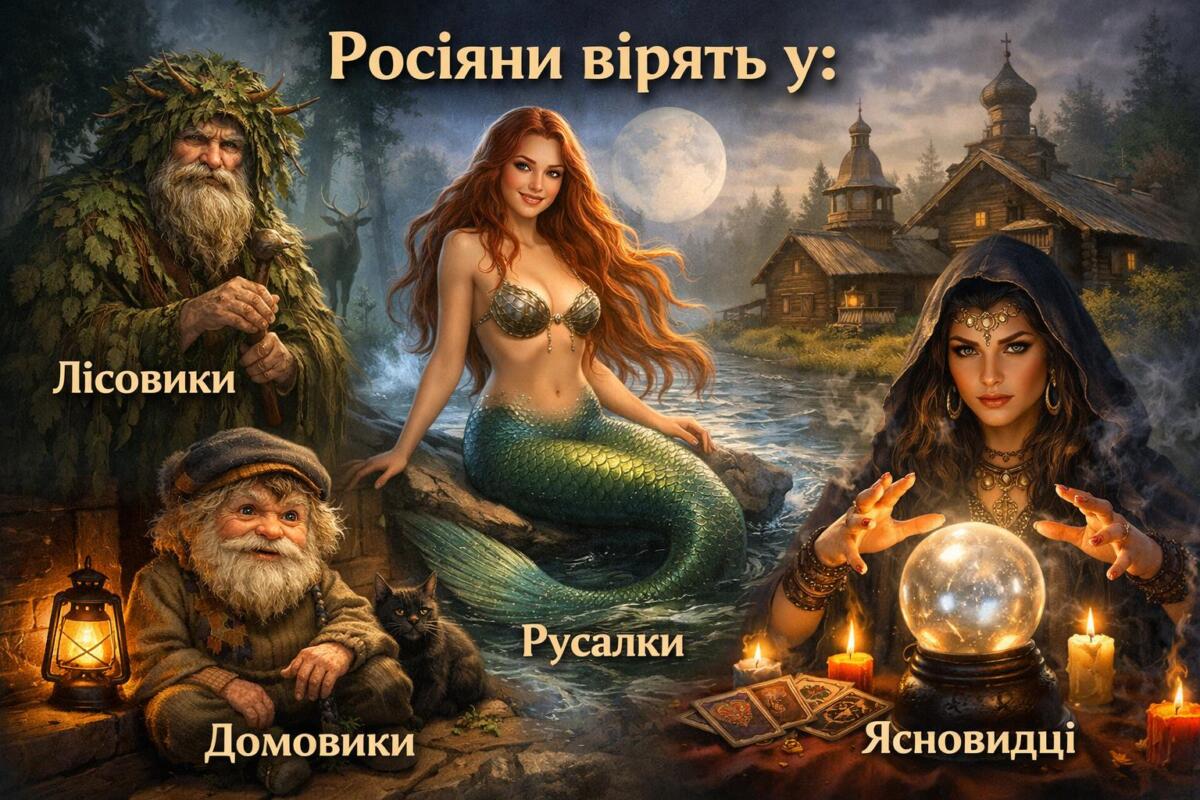 Опитування показало, що росіяни вірять у лісовиків, русалок, домовиків та ясновидців