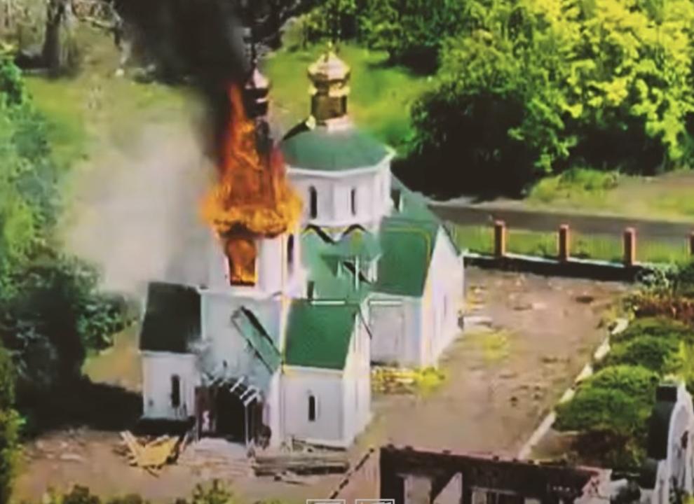 У селі Закітне Донецької області російські окупанти знищили церкву (відео)
