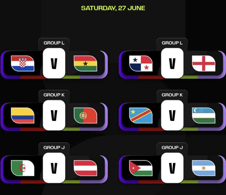 Чемпіонат світу з футболу FIFA 2026: результати матчів 3-го туру груп J, K та L