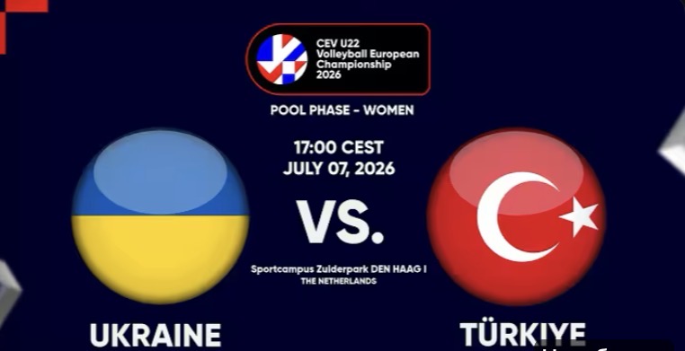 Пряма трансляція матчу жіночого молодіжного чемпіонату Європи-2026 з волейболу: Україна U22 — Туреччина U22